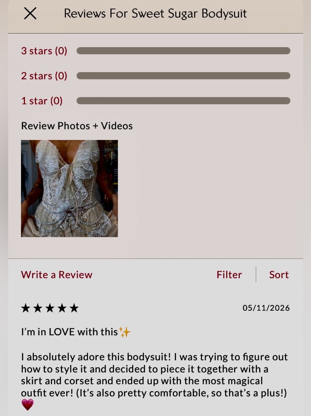 Intimately by Free People ~ Sweet Sugar Bodysuit ~ Ivory ~ Small ~ *NWT* - Picture 12 of 13